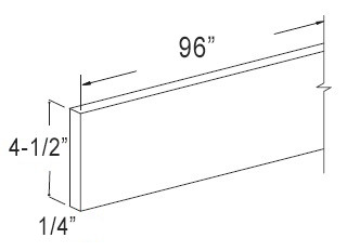 Luxe Scotch 96" Toe Kick Cover Molding, RTA Cabinet Co.-Madison, WI