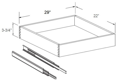 Luxe Scotch Roll Out Tray For 33" Base Cabinet, RTA Cabinet Co.-Madison, WI