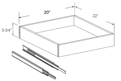 Luxe White Roll Out Tray For 24" Base Cabinet, Cabinets By Friday-Madison, WI