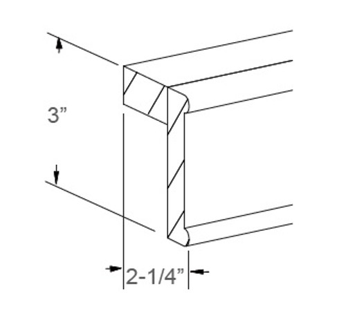 Modern Greige Large Profile Light Rail Molding, Cabinets By Friday-Madison, WI