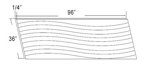 Modern Greige 96" X 36" Universal Skin Panel, Cabinets By Friday-Madison, WI