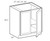 Shaker Grey 27" Full Height Base Cabinet, Cabinets By Friday-Madison, WI