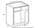 Shaker Grey 36" Sink Base Cabinet, RTA Cabinet Co.-Madison, WI