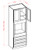 Shaker Grey 33" X 96" Tall Oven Cabinet, Cabinets By Friday-Madison, WI