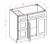 Shaker Grey 36" Vanity Base Cabinet 3 Left Drawers, RTA Cabinet Co.-Madison, WI
