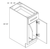 Shaker Dove 15" Base Cabinet With Tray Divider, Cabinets By Friday-Madison, WI