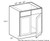 Shaker Dove 36" Sink Base Cabinet, RTA Cabinet Co.-Madison, WI