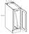 Shaker Cinder 18" Full Height Door Base Cabinet With Tray Divider, Cabinets By Friday-Madison, WI
