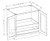 Shaker Cinder 24" Full Height Door Base Cabinet 2 Roll Out Trays, RTA Cabinet Co.-Madison, WI
