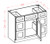 Shaker Cinder 42" Vanity Base Cabinet 6 Drawers, RTA Cabinet Co.-Madison, WI