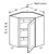Shaker Black 24" X 30" Diagonal Corner Wall Cabinet, Cabinets By Friday-Madison, WI