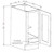 Shaker Black 18" Full Height Door Base Cabinet 1 Roll Out Tray, Cabinets By Friday-Madison, WI