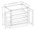 Shaker Black 24" Full Height Door Base Cabinet 3 Roll Out Trays, RTA Cabinet Co.-Madison, WI
