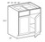Shaker Black 42" Base Cabinet, Cabinets By Friday-Madison, WI