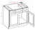 Shaker Black 36" Vanity Base Cabinet Split Drawers, Cabinets By Friday-Madison, WI