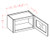 Shaker Navy 18" X 12" Glass Stacker Wall Cabinet, Cabinets By Friday-Madison, WI