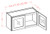 Shaker Navy 24" X 12" Glass Stacker Wall Cabinet, Cabinets By Friday-Madison, WI