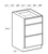 Shaker Navy 21" Three Drawer Base Cabinet, RTA Cabinet Co.-Madison, WI