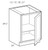 Shaker Navy 15" Full Height Base Cabinet, RTA Cabinet Co.-Madison, WI