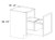 Shaker Navy 21" Double Trash Base Cabinet Full Height Door, RTA Cabinet Co.-Madison, WI