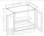 Shaker Navy 24" Full Height Door Base Cabinet 1 Roll Out Tray, RTA Cabinet Co.-Madison, WI