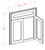 Shaker Navy 42" Corner Sink Front, Cabinets By Friday-Madison, WI
