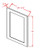 Shaker Navy Decorative End Panel For Vanity Cabinets, RTA Cabinet Co.-Madison, WI