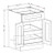 Verona White 24" Base Cabinet With 2 Roll Out Trays, RTA Cabinet Co.-Madison, WI