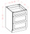 Verona White 12" 3-Drawer Vanity Base Cabinet, Cabinets By Friday-Madison, WI