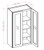 Birch White Shaker 30" X 42" Prepped For Glass Wall Cabinet, Cabinets By Friday-Madison, WI