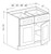 Birch White Shaker 30" Base Cabinet, RTA Cabinet Co.-Madison, WI