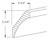 Birch White Shaker Large Profile Cove Crown Molding, RTA Cabinet Co.-Madison, WI