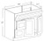 Birch Java Shaker 36" Vanity Base Cabinet 2 Left Drawers, Cabinets By Friday-Madison, WI