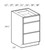 Classic Dove White 36" Three Drawer Base Cabinet, RTA Cabinet Co.-Madison, WI