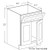 Classic Dove White 24" Vanity Sink Base Cabinet, Cabinets By Friday-Madison, WI