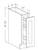 Classic Sage 09" Spice Base Cabinet, Cabinets By Friday-Madison, WI