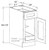 Classic Sage 21" Base Cabinet With 1 Roll Out Tray, Cabinets By Friday-Madison, WI