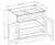 Elegant Mahogany 30" Base Cabinet With 2 Roll Out Trays, RTA Cabinet Co.-Madison, WI