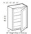 Estate Pearl 12" X 42" Wall Cabinet, RTA Cabinet Co.-Madison, WI