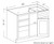 Estate Pearl 42" Blind Base Corner Cabinet, RTA Cabinet Co., Madison WI