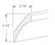 Estate Pearl Medium Profile Cove Crown Molding, RTA Cabinet Co.-Madison, WI