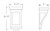 Estate Pearl 10-1/2" High Mission Corbel, RTA Cabinet Co.-Madison, WI