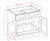 Luxe Navy 33" Base Cabinet With 1 Roll Out Tray, RTA Cabinet Co.-Madison, WI
