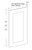 Luxe Navy 42"H Decorative Wall End Panel, Cabinets By Friday-Madison, WI