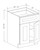 Luxe Pebble 27" Base Cabinet, Cabinets By Friday-Madison, WI