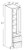 Modern Greige 18" X 81" Linen Cabinet With 3 Lower Drawers, RTA Cabinet Co.-Madison, WI