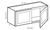 Shaker Grey 36" X 15" Wall Cabinet, RTA Cabinet Co.-Madison, WI