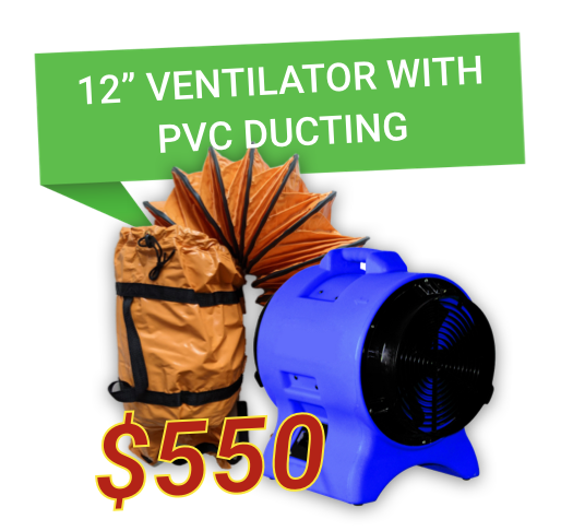 12inch Ventilator with PVC Ducting