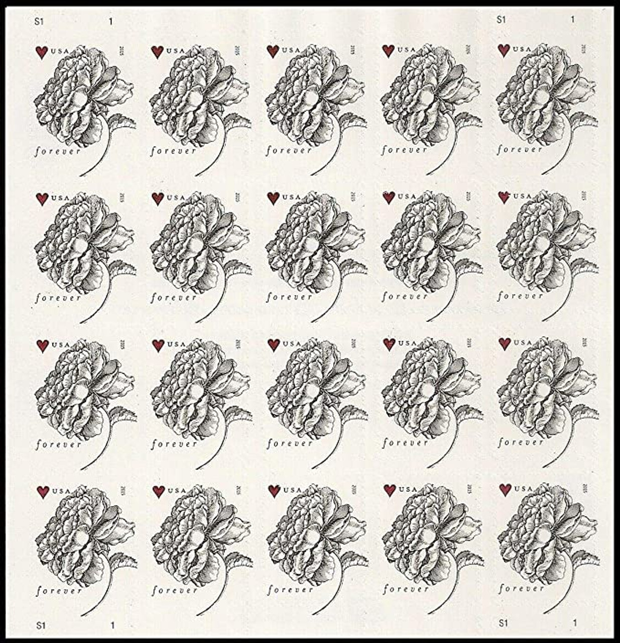 Vintage Rose Stamp 2015 First-Class Forever Postage Stamps 100pcs – stamps  cart