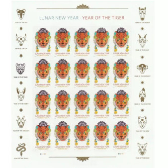 Year of the Tiger Stamp Celebrates Lunar New Year Forever First Class Postage Stamps